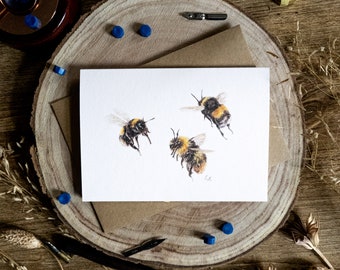 Bumblebee Greeting Card | Blank Card | Bees | A6 Card | Any Occasion | Wildlife Card