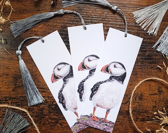 Puffin Bookmark | Wildlife Animal Bookmark | Animal Illustration | Sea-Bird