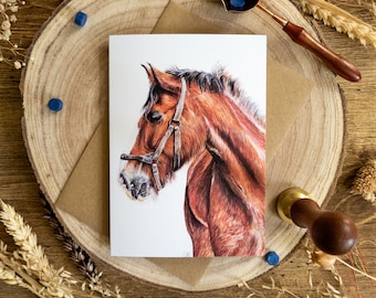 Horse Greeting Card | Wildlife Greeting Card | Blank A6 | Any Occasion  | Shire Horse | Equestrian Greeting Card