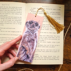 Meerkat Bookmark | Wildlife Art Print with Tassel