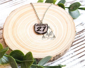 Aluminum Dirt Bike Number Plate Necklace With Personalized