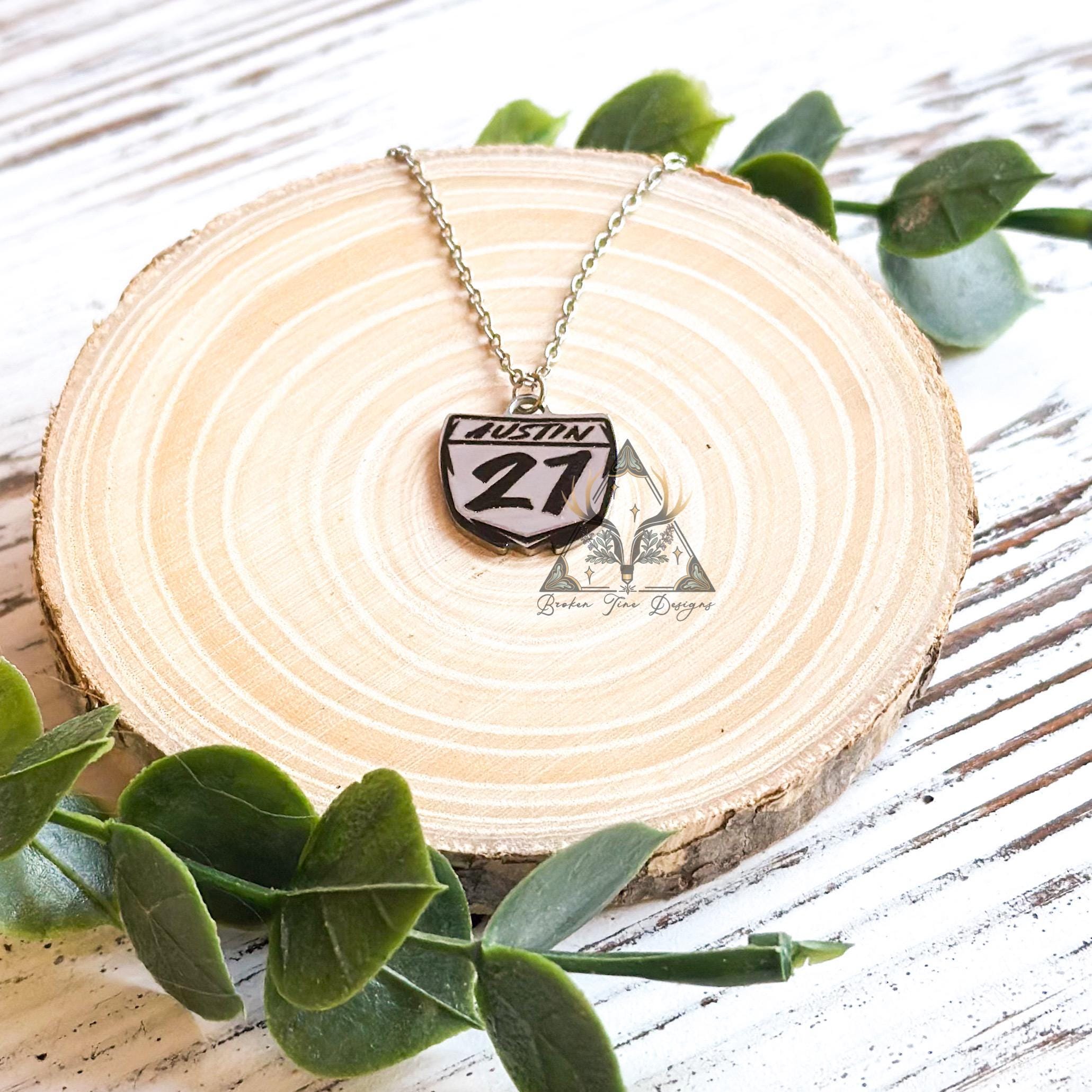 Motocross Plate Necklace - Etsy