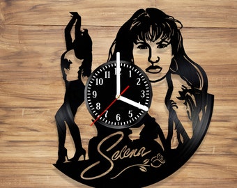 Selena Perez Vinyl Wall Clock Quintanilla Music Singer Queen of Tejano Perfect Decorate Home Style UNIQUE GIFT idea for Him Her (12 inches)