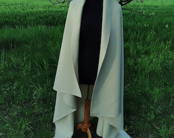 100 % Wool Cloak, Natural White color, Medieval Cloak, Rectangular shape, Viking Medieval Cloak