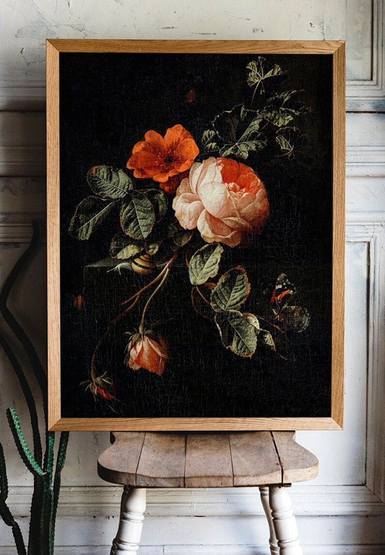 Still Life with Roses by Elias van den Broeck Poster