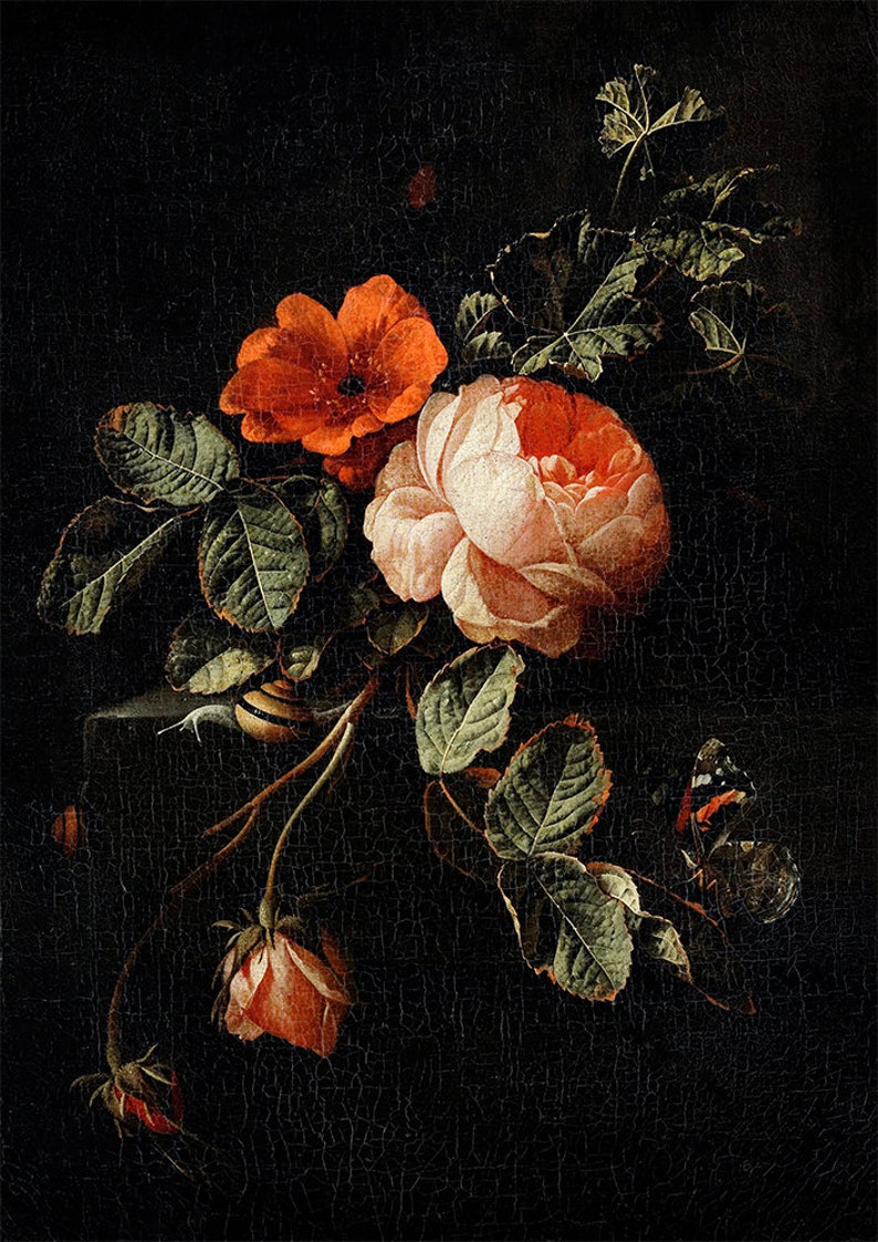 Still Life with Roses by Elias van den Broeck Poster