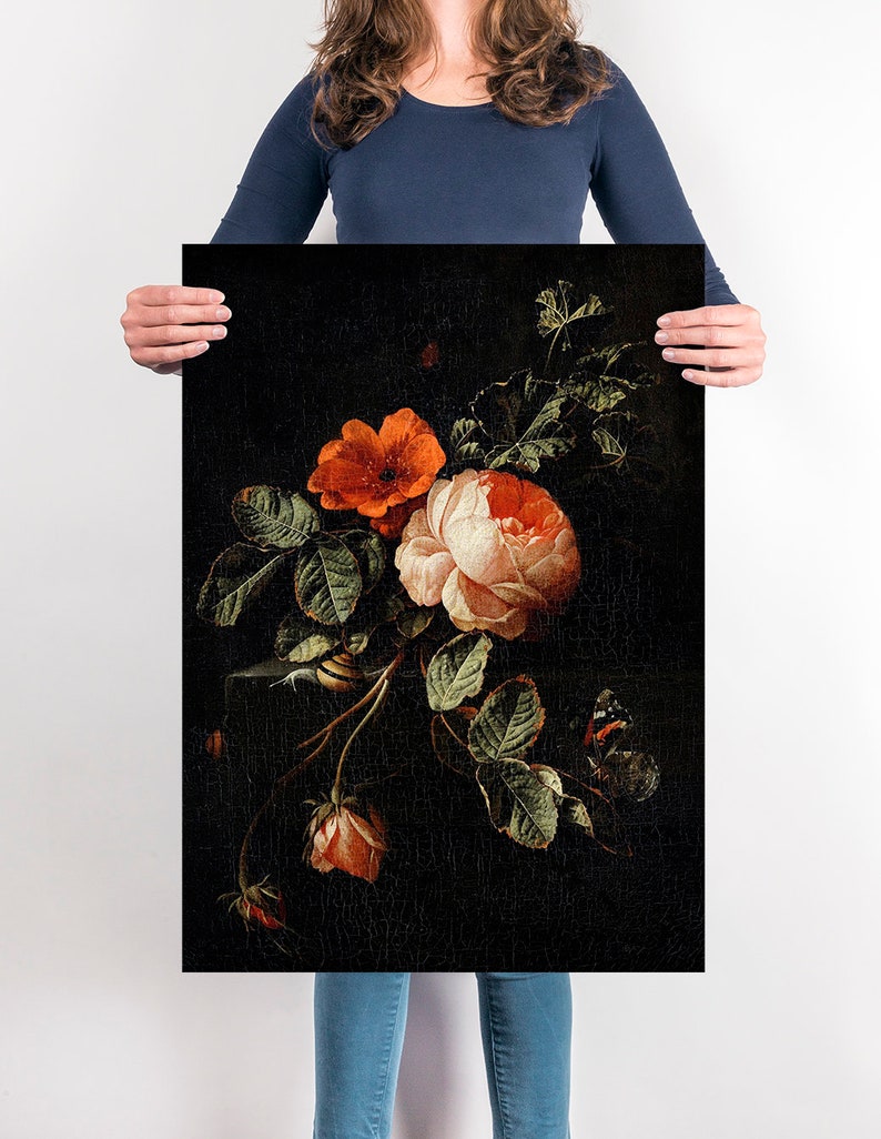 Still Life with Roses by Elias van den Broeck Poster