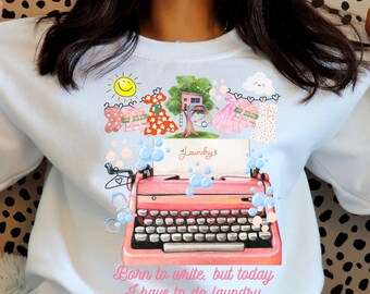 Vintage Typewriter Sweatshirt: Cozy Unisex Literary Apparel