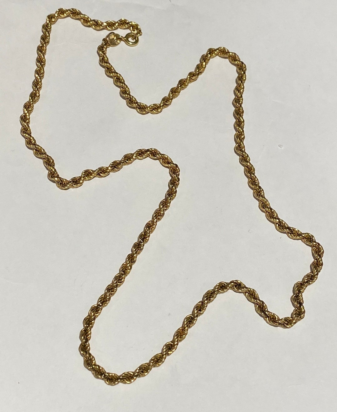 9ct Gold Rope Chain Etsy