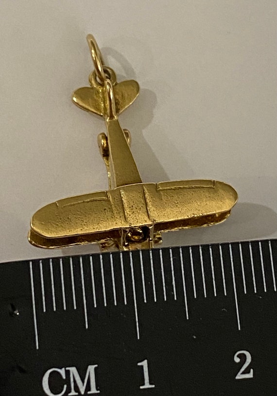 Gold Opening Aeroplane Charm - image 8