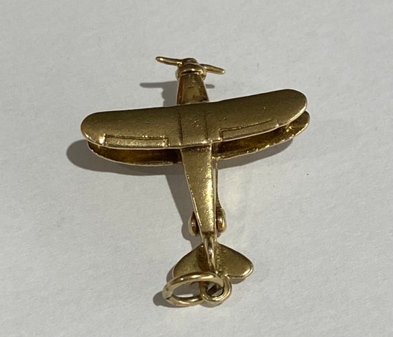 Gold Opening Aeroplane Charm - image 7