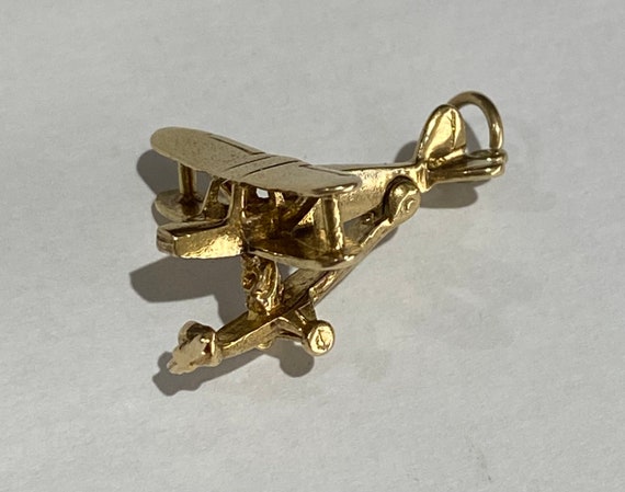 Gold Opening Aeroplane Charm - image 6