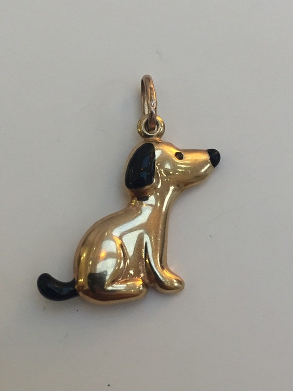 Gold Cartoon Dog Pendant