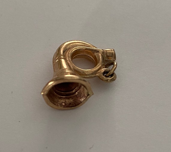 Gold French Horn Charm - image 3