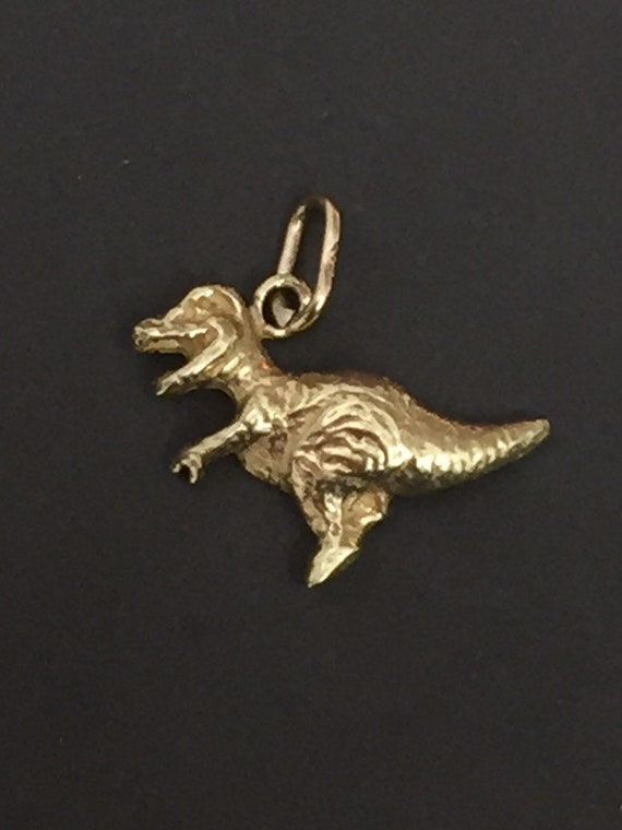Gold T-Rex Dinosaur Charm/Pendant
