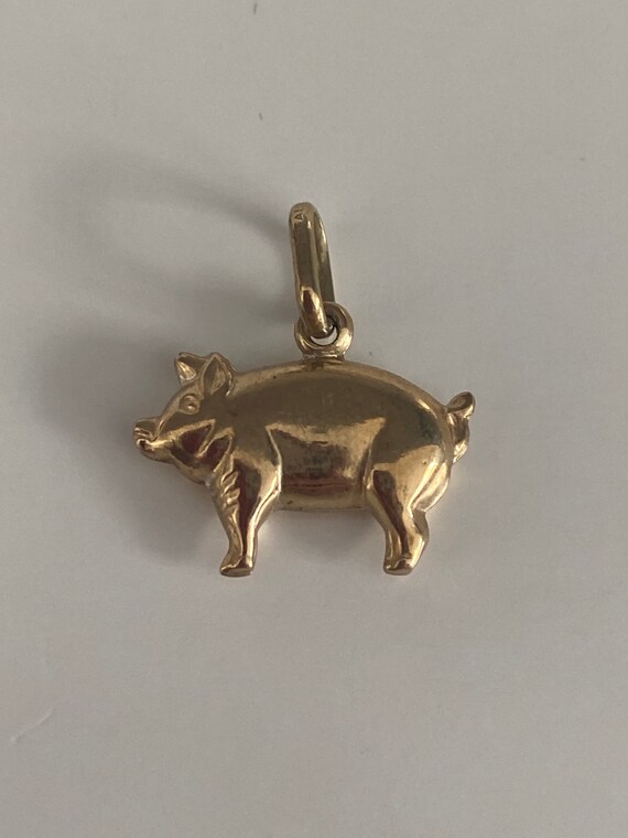 Gold Pig Charm