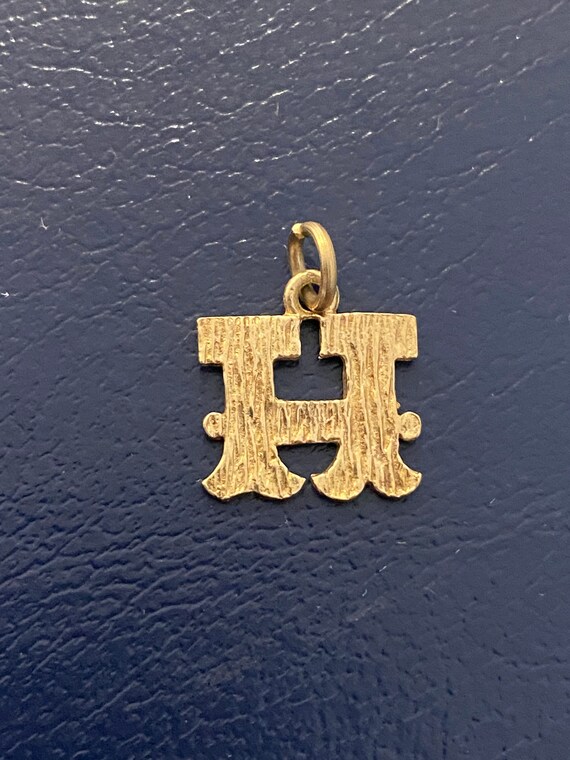 Gold H Charm