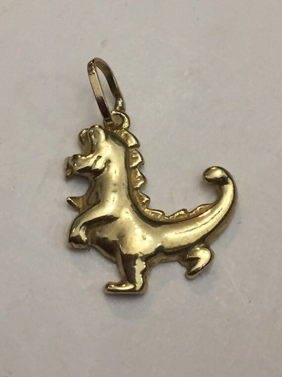 Gold Dinosaur Charm