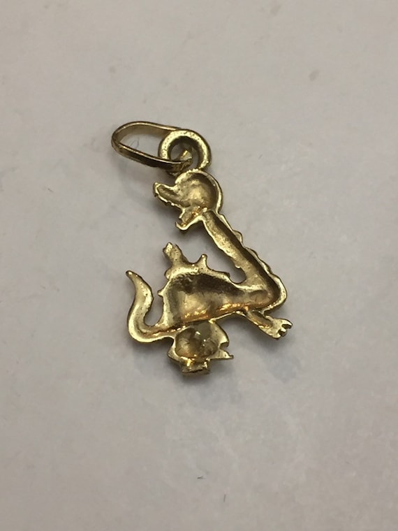 Gold Dinosaur charm - image 2