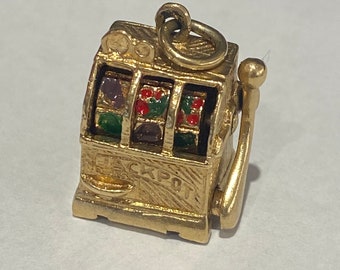 Gold Working Fruit Machine Charm