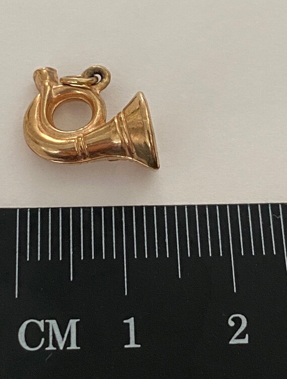 Gold French Horn Charm - image 6