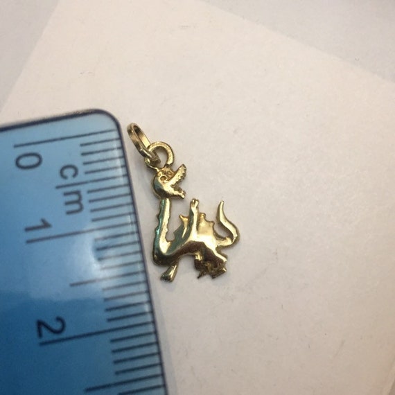 Gold Dinosaur charm - image 3