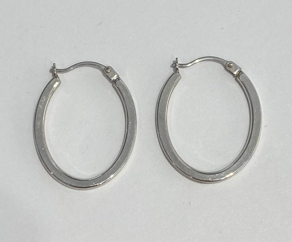 9ct white hotsell gold hoops