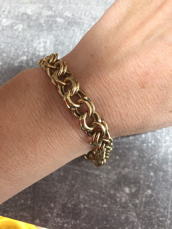 Lot - Tiffany & Co. 14ct yellow gold fancy link bracelet, 11 grams