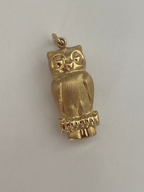 Gold Owl Charm