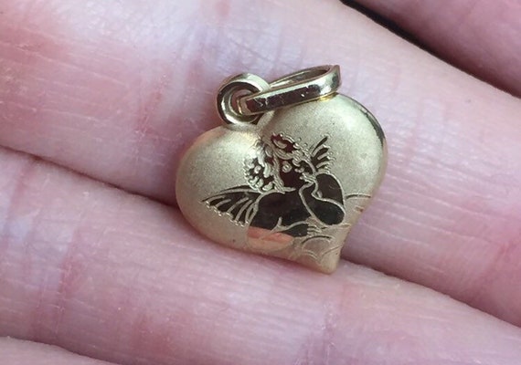 Heart Angel Charm
