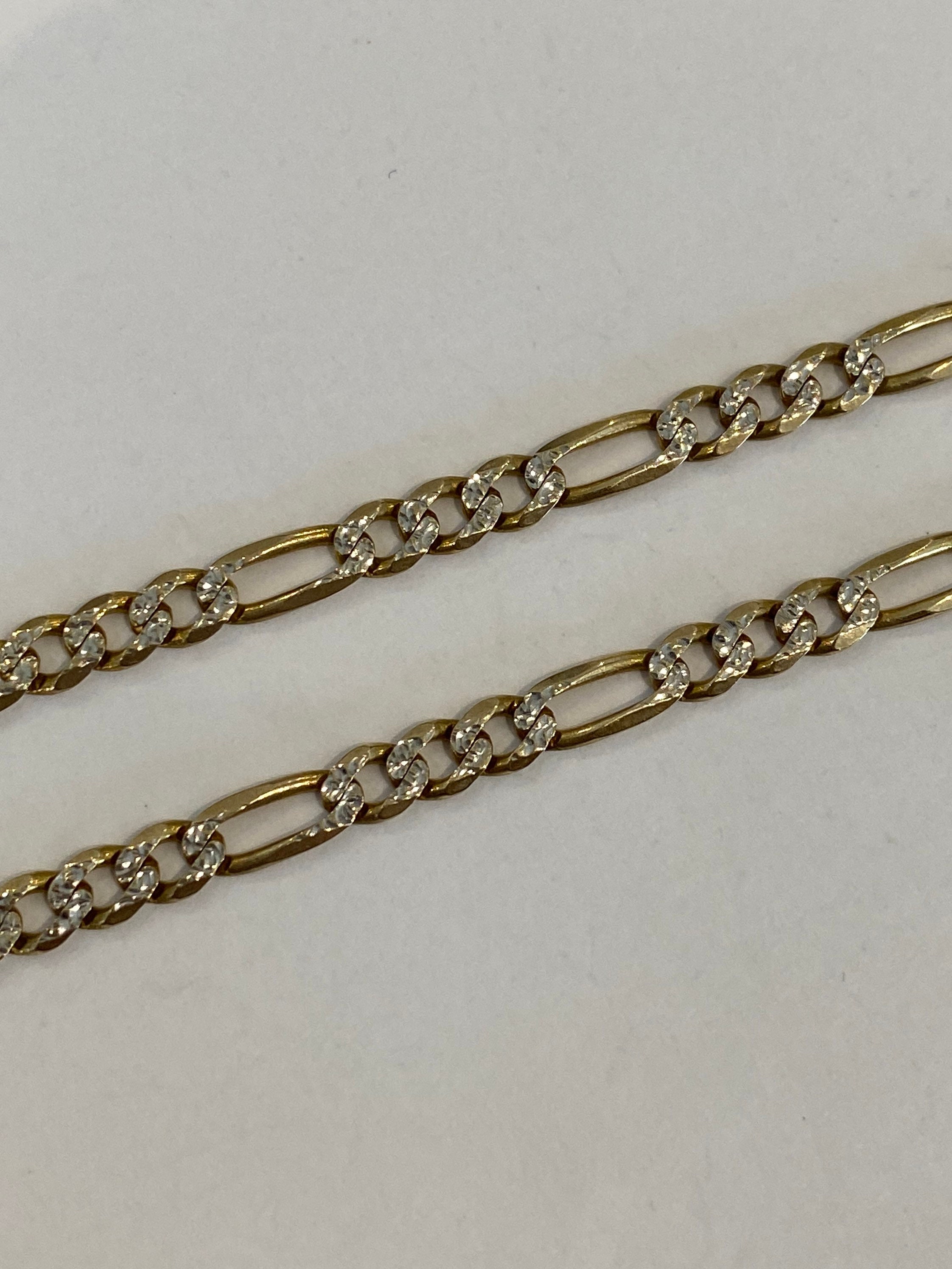 Gold Two Tone Figaro Chain | Etsy Australia