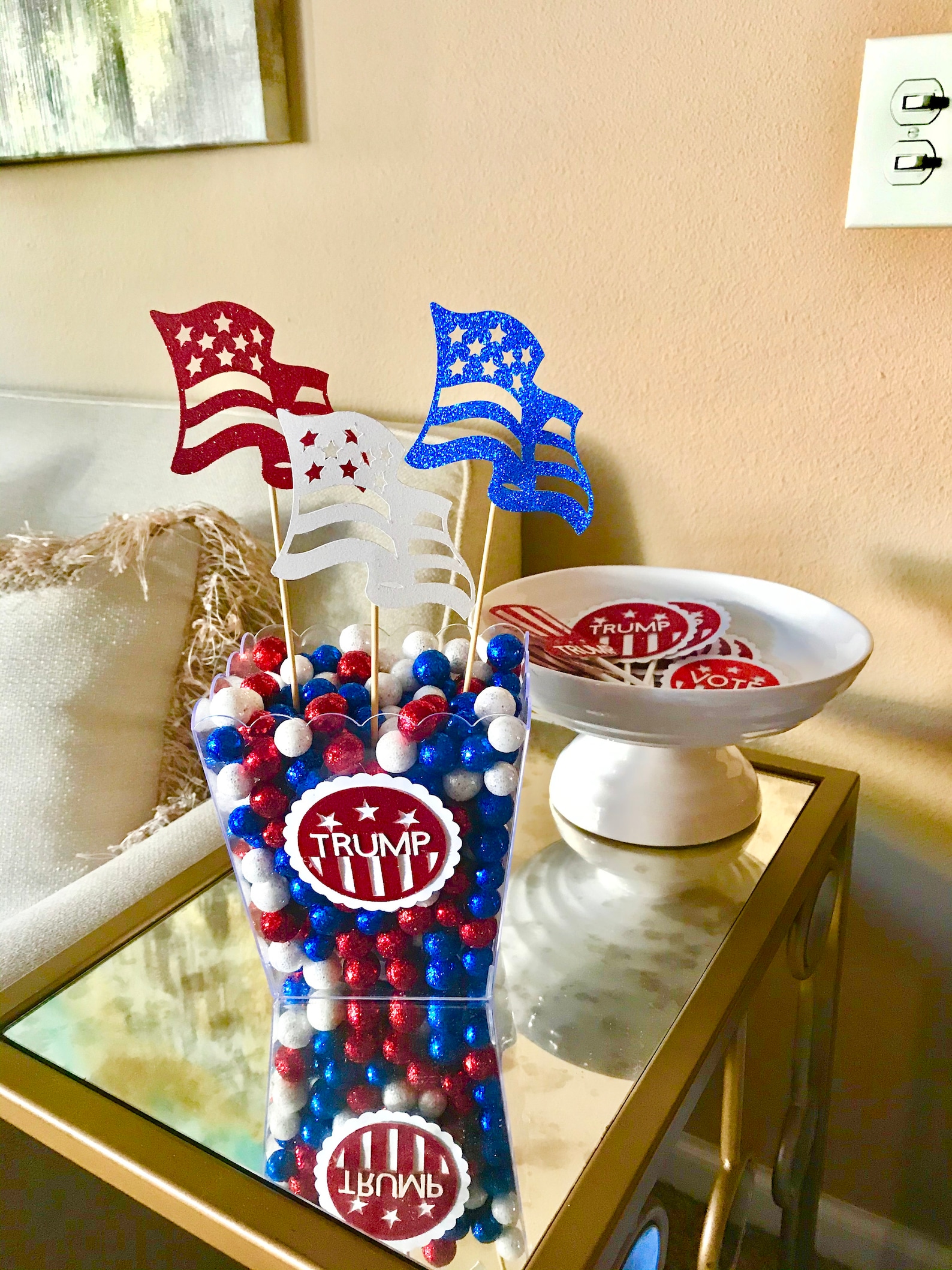 American Flag centerpiece patriotic centerpiece American Etsy