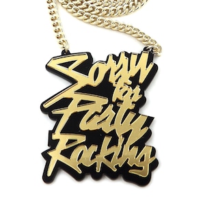 LMFAP "Sorry for Party Rocking" Ciondolo 6 mm/24" Catena cubana Collana alla moda Hip Hop