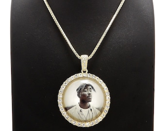 tupac cross necklace