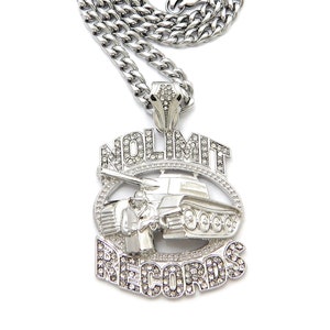 New Hip Hop No Limit Record Pendant 6mm/24&quot; or 30&quot; Stainless Steel Cuban Chain Necklace