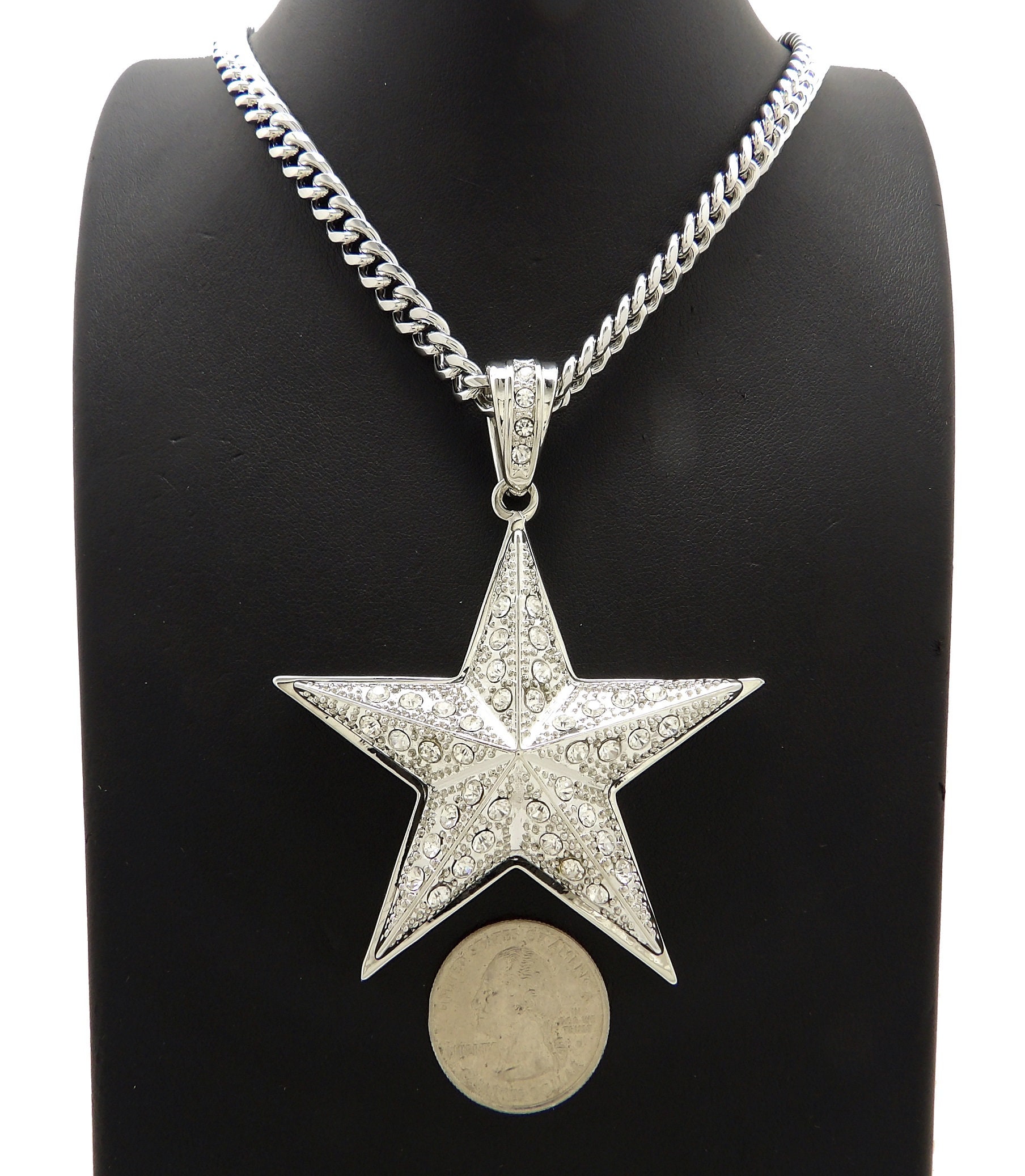 Iced Star Pendant 6mm/24