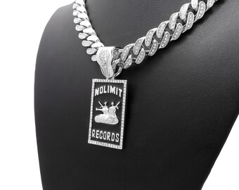 Iced No Limit Records Pendant 12mm/18