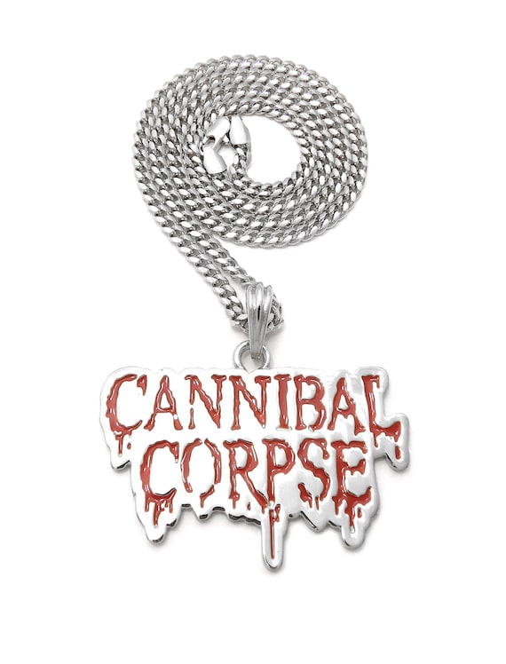 Cannibal Corpse necklace band pendant Death metal metal logo patch symbol pin sign chain sharm medalion jewerly vintage shirt face mask