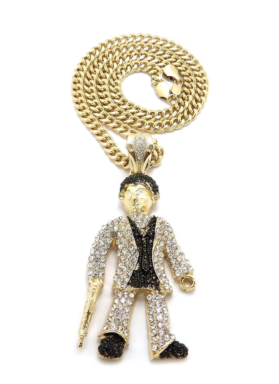 Iced Stone Stud Scarface Pendant 6mm/24