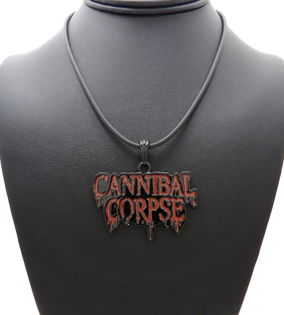 Cannibal Corpse necklace band pendant Death metal metal logo patch symbol pin sign chain sharm medalion jewerly vintage shirt face mask