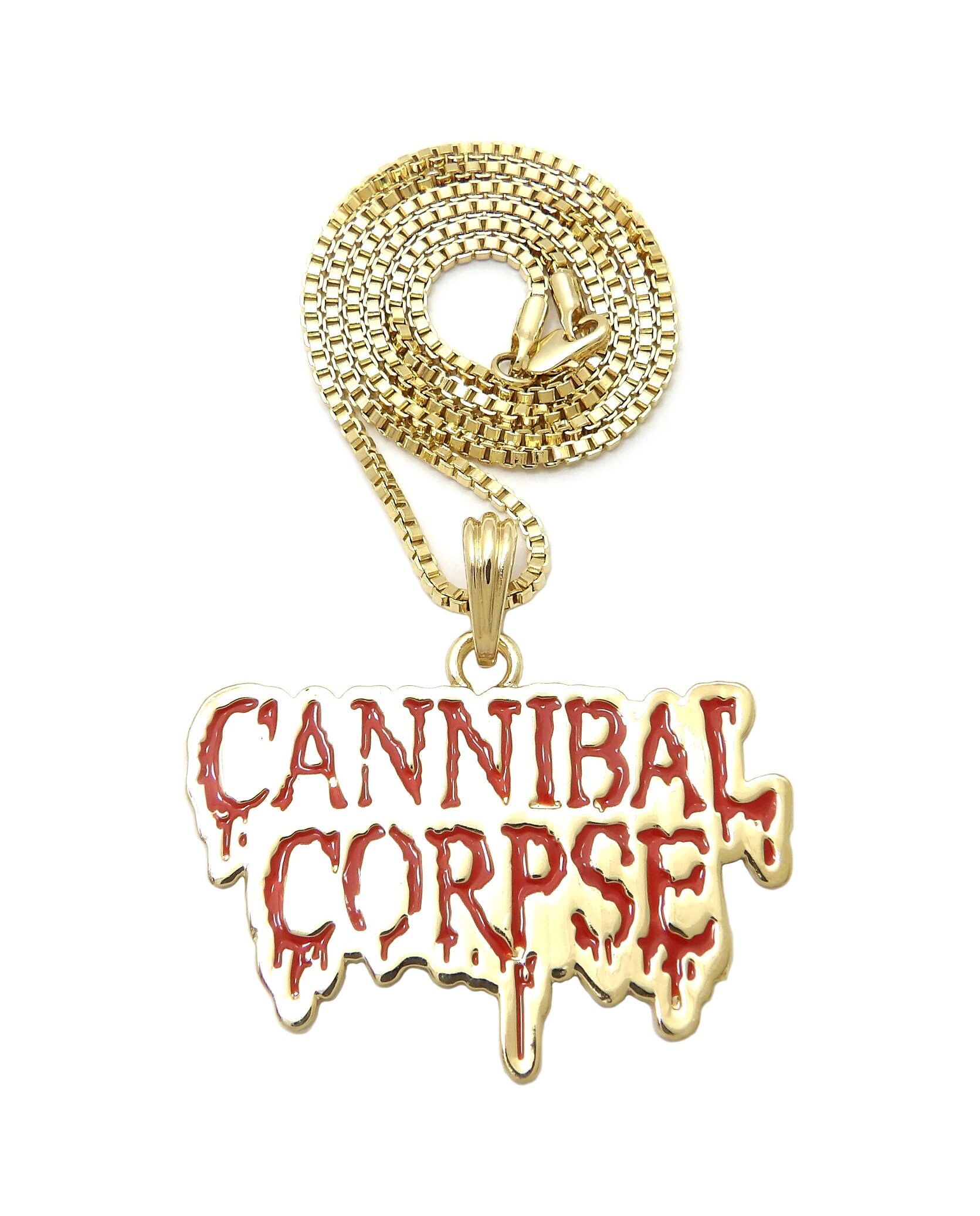 Cannibal Corpse necklace band pendant Death metal metal logo patch symbol pin sign chain sharm medalion jewerly vintage shirt face mask