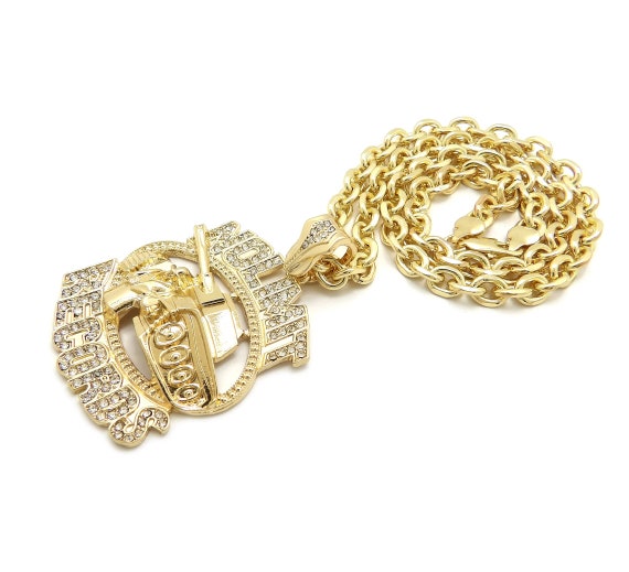 Rapper's Egyptian Anubis Black Pendant + 24