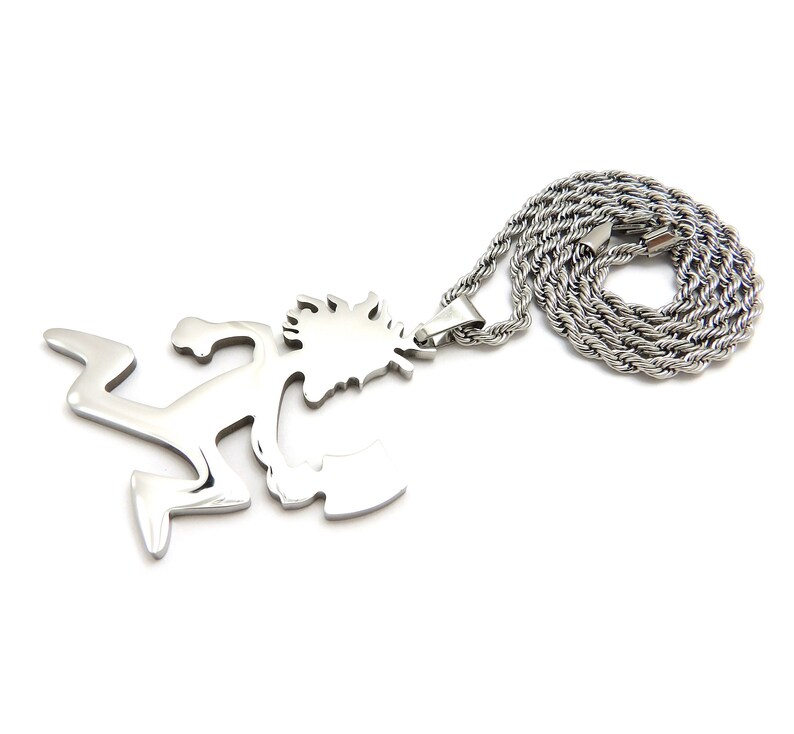 Juggalo Hatchet Man Pendant 4mm18,20,24 Stainless Steel Rope Chain Necklace
