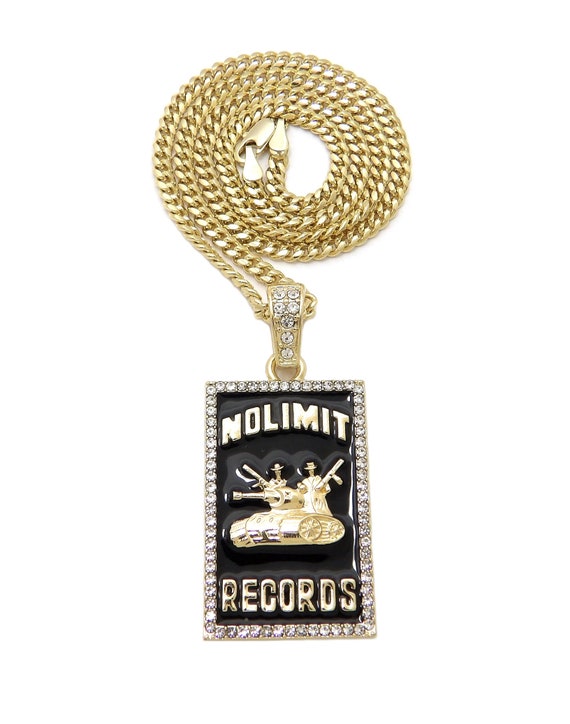 Iced No Limit Records Pendant Box Rope Cuban Chain Hip Hop