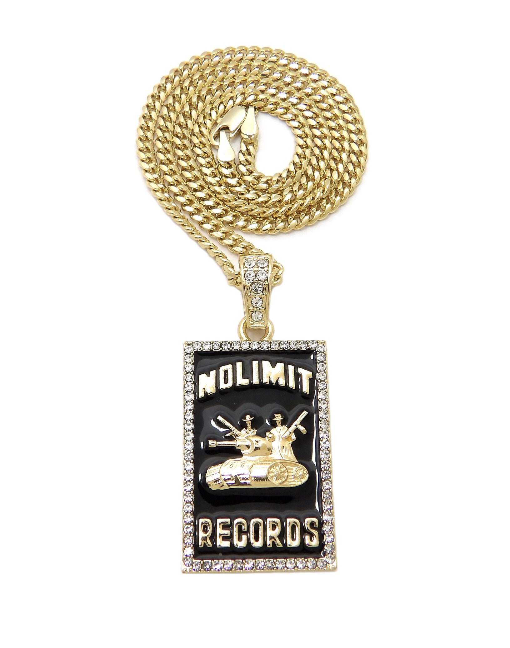 New No Limit Records Hip Hop Pendant &5mm/24" Cuban Link Chain Necklace N0021G