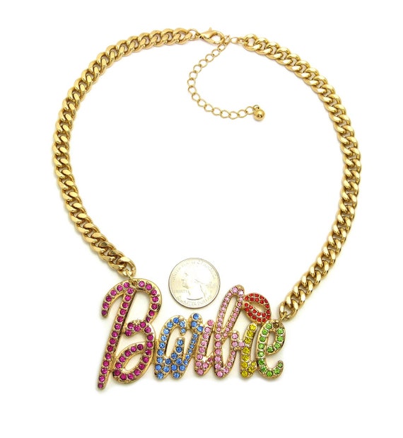 Multi Color Pink Barbie Pendant - Etsy 