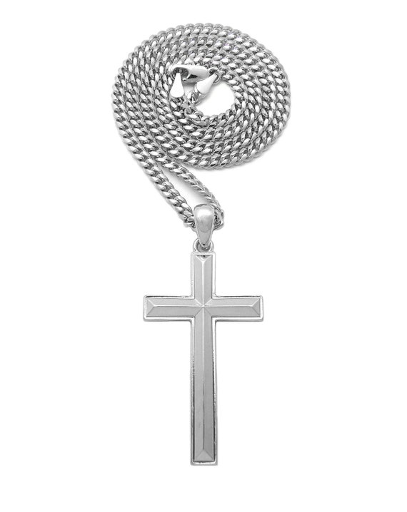 New Solid Holy Cross Pendant Box, Rope, Cuban Chain Fashion