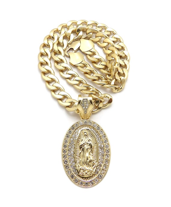 New Iced Virgin Mary Pendant 11mm/18