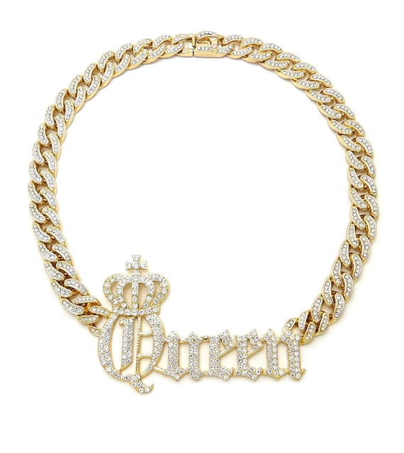 Iced out shop crown pendant