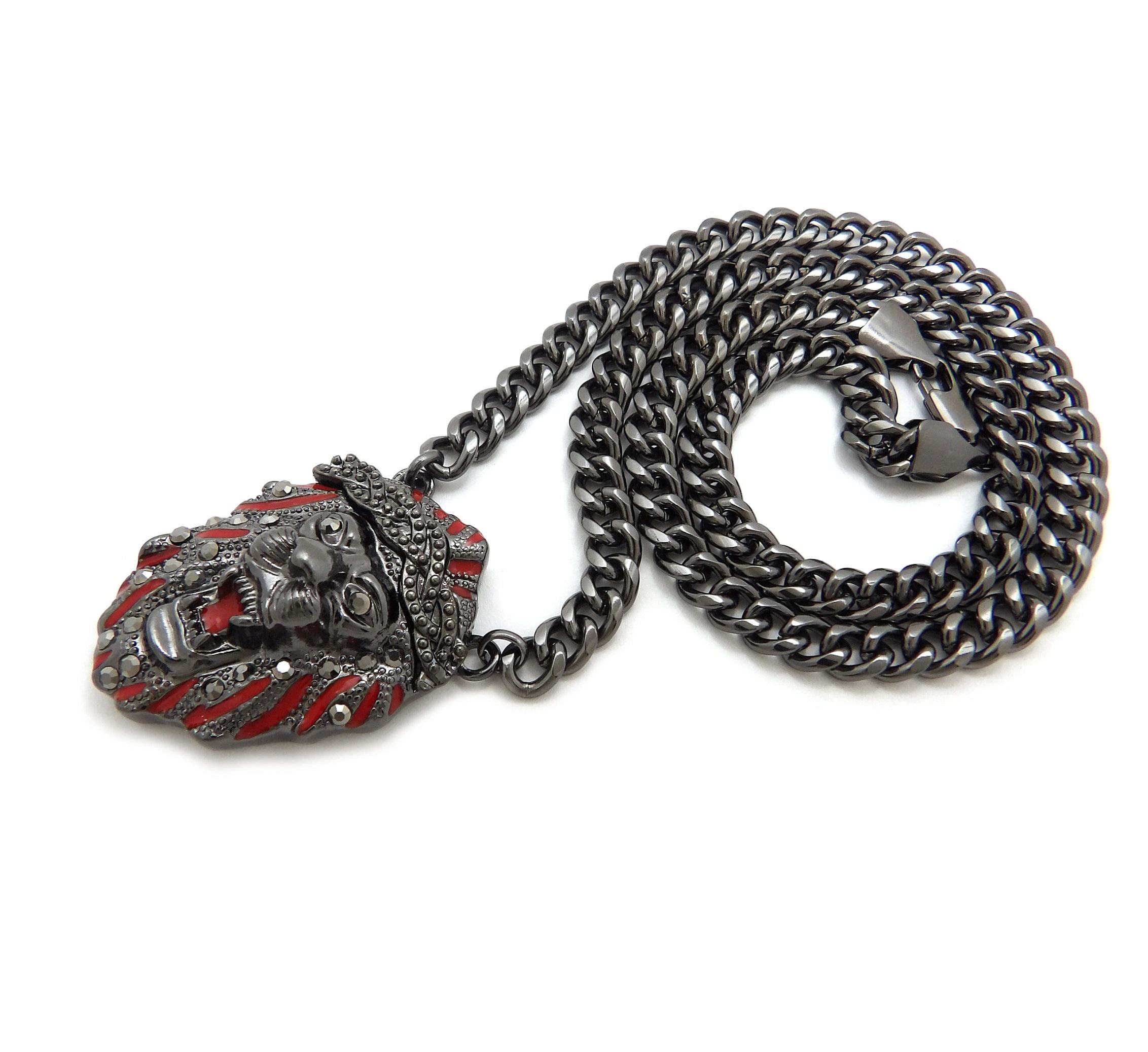 Mighty Cool Collar Negro De 24 Pulgadas León De Hip Hop